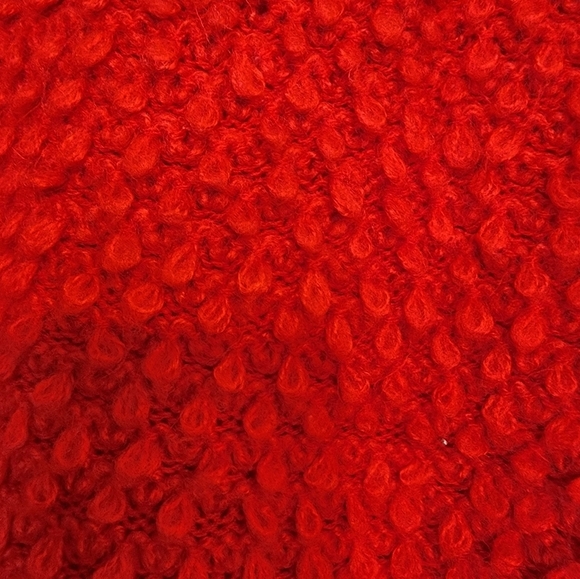 Deep Sugar. Red crew neck short sweater with bishop sleeves. L - Picture 4 of 4